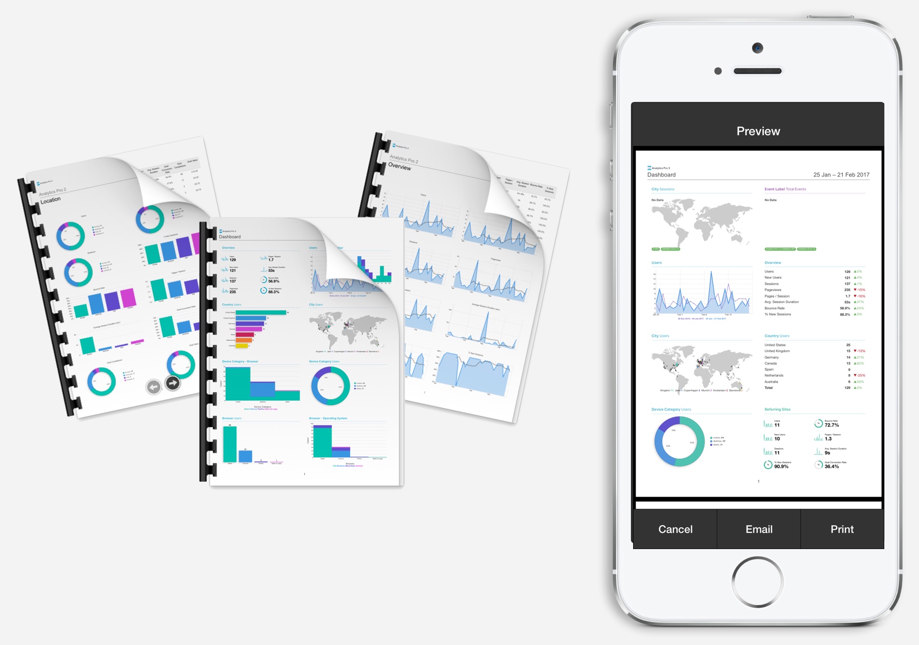 Analytics Pro 3 Print Reports for Google Analytics